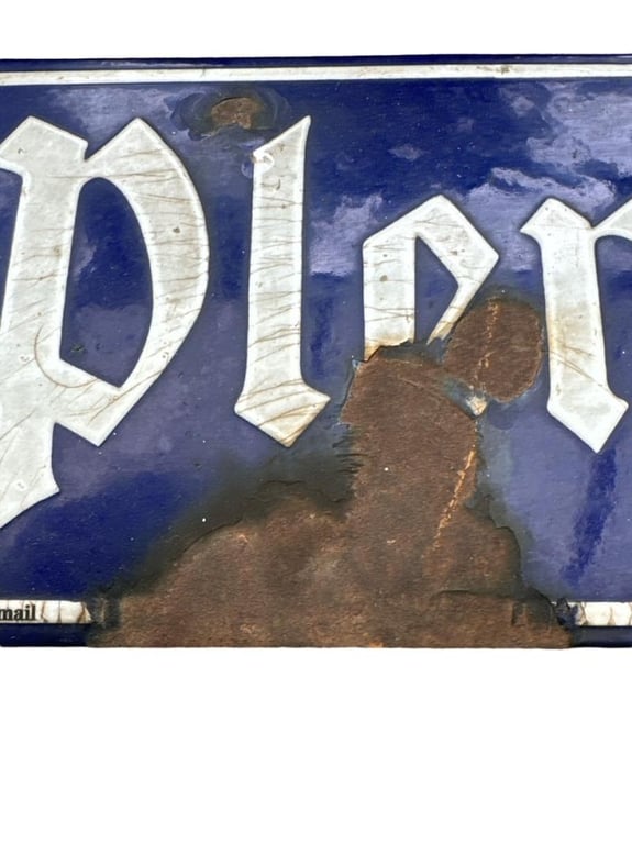 WWII German Enamelled Street Sign