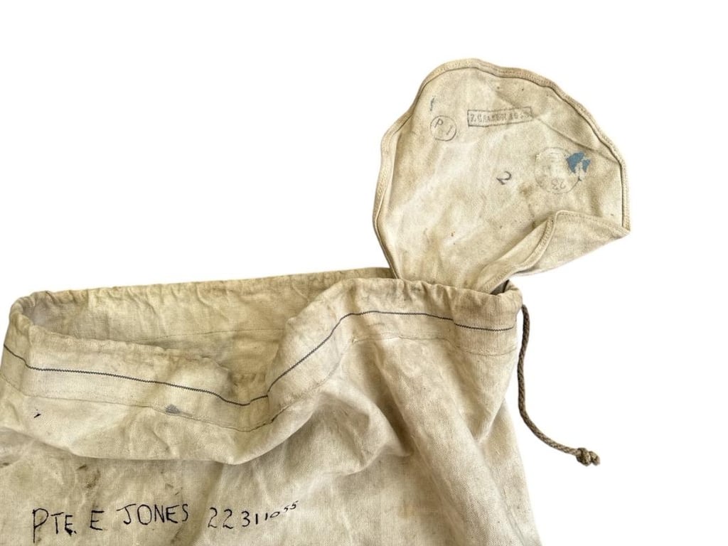 British WWII Large white Duffel Bag