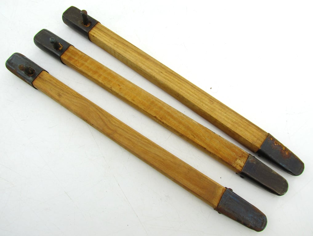 Pre war matching set of 3 wooden tent pegs