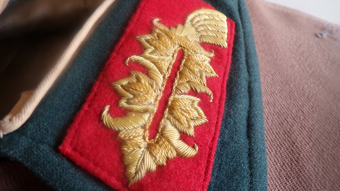 General's Tunic in Tan Fabric, made in Paris