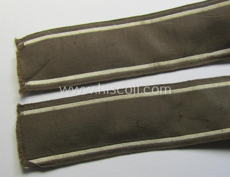 Superb - and rarely encountered! - example of the HJ/BDM- ('Hitlerjugend' ie. 'Bund Deutscher Mädel'-) cuff-title (ie. 'Ärmelstreifen') entitled: 'BDM-Osteinsatz' being an example as executed in the neat 'BeVo'-weave pattern