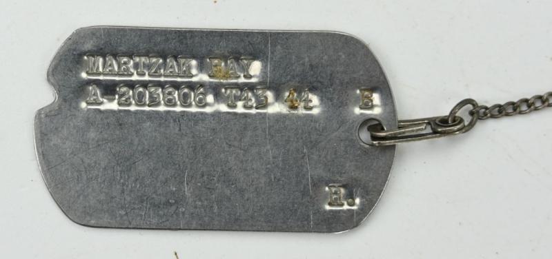 US WW2 WAC Dog-Tag with Chain 'Ray Martzak'