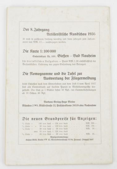 German WH Magazine 'Artilleristische Rundschau' 1937