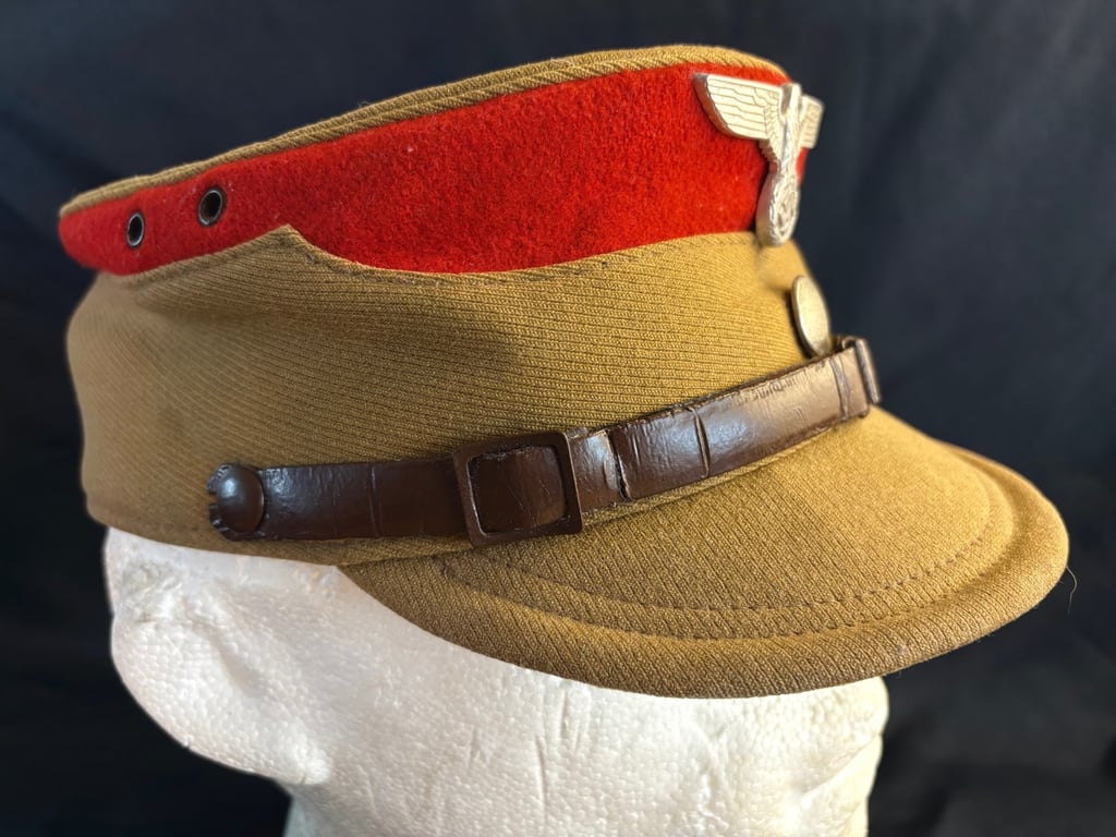 WW2 THIRD REICH GERMAN STORMTROOPER ENLISTED MANS KEPI FOR THE SA GROUP STAFF DATED 1935.