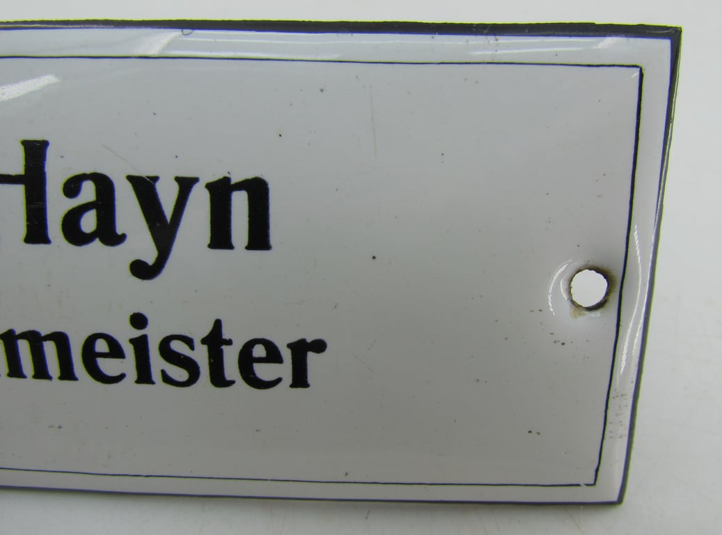 RAD (Reichsarbeitsdienst) Oberstfeldmeister Albert Hayn – Personal Name Plates