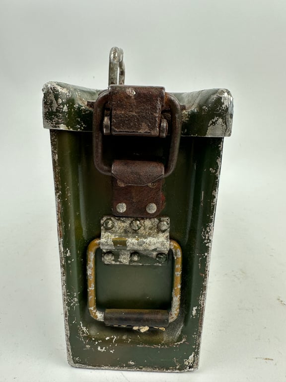 WW2 German aluminum  MG34/42 3 Tone camouflaged "Patronenkasten"