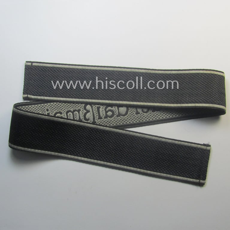 Superb, Waffen-SS cuff-title (ie. 'Ärmelstreifen') as executed in neat 'BeVo'-weave pattern as intended for a member serving within the: 'SS-Geb.Jäger-Regiment 12' - "Michael Gaißmair"