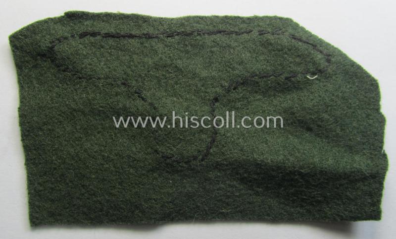 'Clearly cut-out of a tunic' example of an 'SS' (ie. 'Waffen-SS') EM/NCO-type arm-eagle in 'BeVo'-woven-pattern