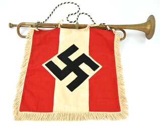 German Hitler Youth Trumpet & Fahne