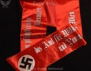 2 metre Long NSDAP Austrian Funeral Sash "Vienna"