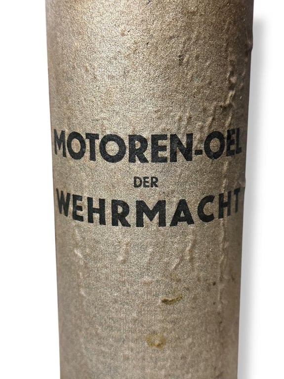 Wehrmacht Vehicle Motor Oil Bottle with label
