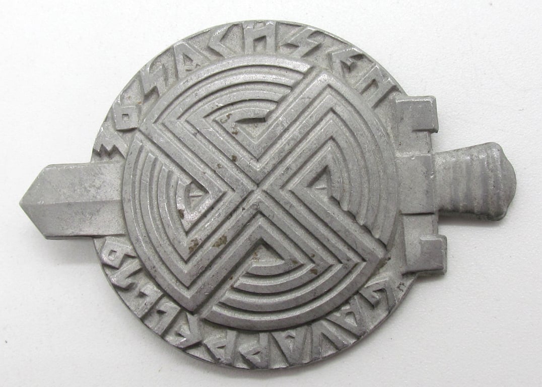 SA Day Aluminum Badge Gauappell 1936 Sachsen June 20 -21 1936
