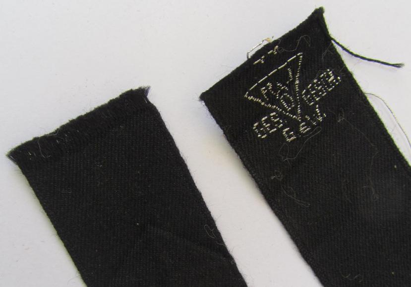 Attractive, RAD (ie. 'Reichsarbeitsdienst') officers'-pattern, commemorative cuff-title (ie. 'Dienstärmelstreifen') depicting the text: 'Emsland' (as was intended for commisioned-staff working on the various 'Westwall'-fortifications)