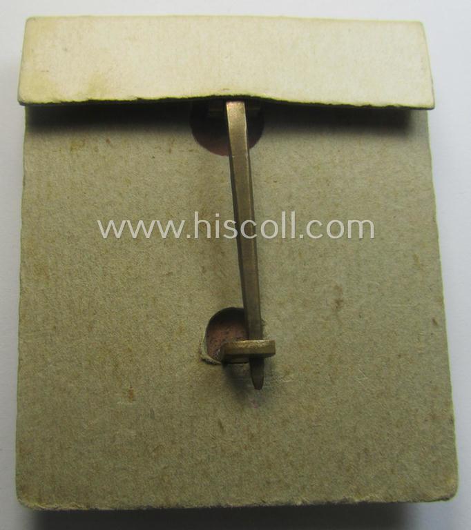 'HJ'- ('Hitlerjugend') ie. 'BDM'-related: 'Reichsberufswettkampf-Siegerabzeichen' (of the 2nd model) entitled: 'Kreissieger 1939' and being a maker- (ie.: 'Ferd. Wagner'-) marked example that comes with its period 'etui-inlay'