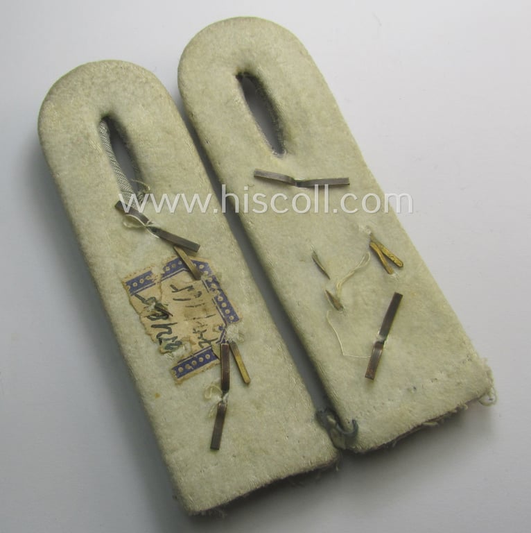 Pair of neatly 'cyphered', WH (Heeres) officers'-type shoulderboards as was intended for - and clearly worn by! - a: 'Hauptmann des Infanterie-Rgts. 77'