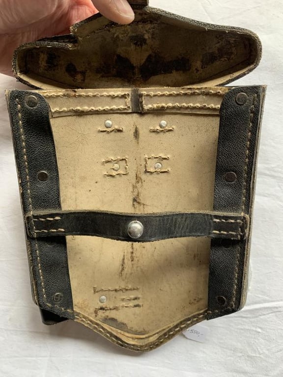 German Folding Shovel with Carrying Case, 1st Model -1941-