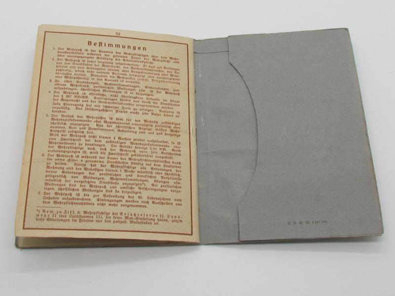 Wehrmacht ( Gebirgsjäger ) Wehrpass + Cover