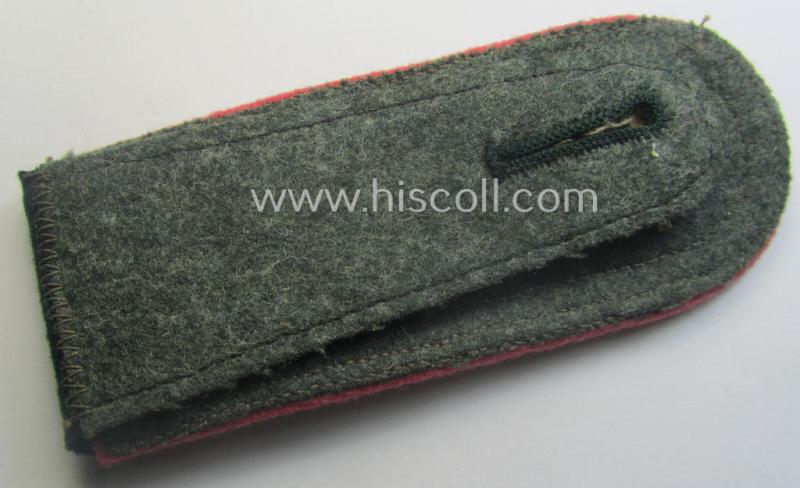 Single - neatly 'cyphered'! - WH (Heeres) early-war-period- (ie. 'M40'-pattern) NCO-type shoulderstrap as was intended for usage by a: 'Feldwebel des Panzerjäger-Abtgs. o. Rgts. 14'