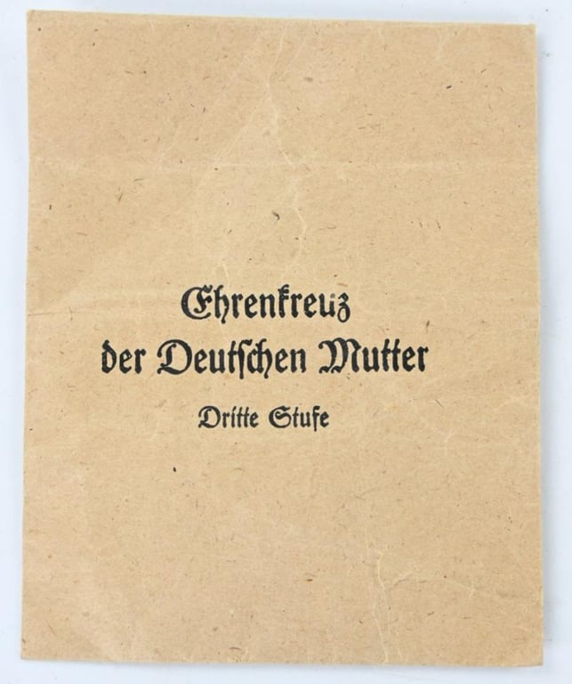 German Mother's Cross in Bronze with pouch