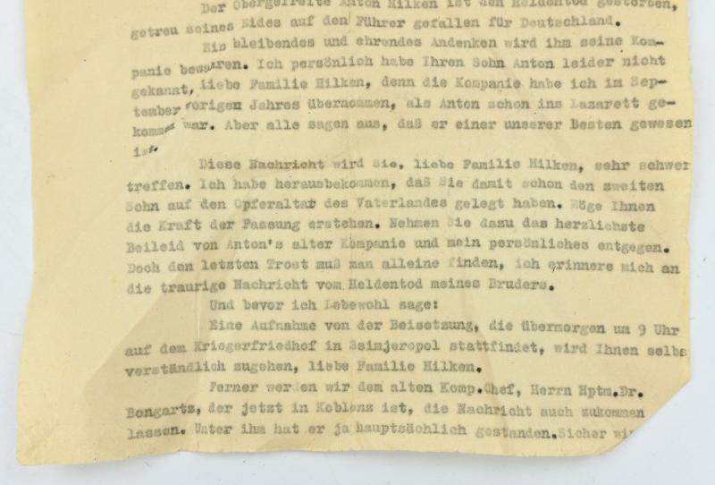 German WH KIA Letter 'Krim A.N.R. 596'