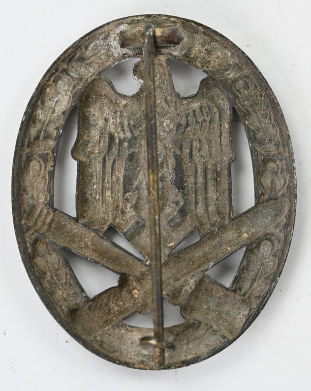 German WH Assault Badge In Bronze Hollowback