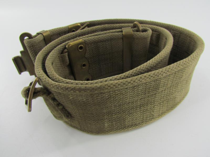British WWII  ( Blancoed ) Webbing Combat Belt