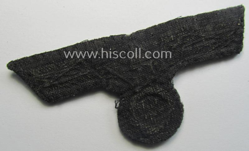 Attractive - and moderately used! - WH (Heeres) officers'-type, hand-embroidered breast-eagle (ie. 'Brustadler für Offiziere') as was executed in bright-silverish-coloured braid as was intended for usage on the various officers'-pattern tunics