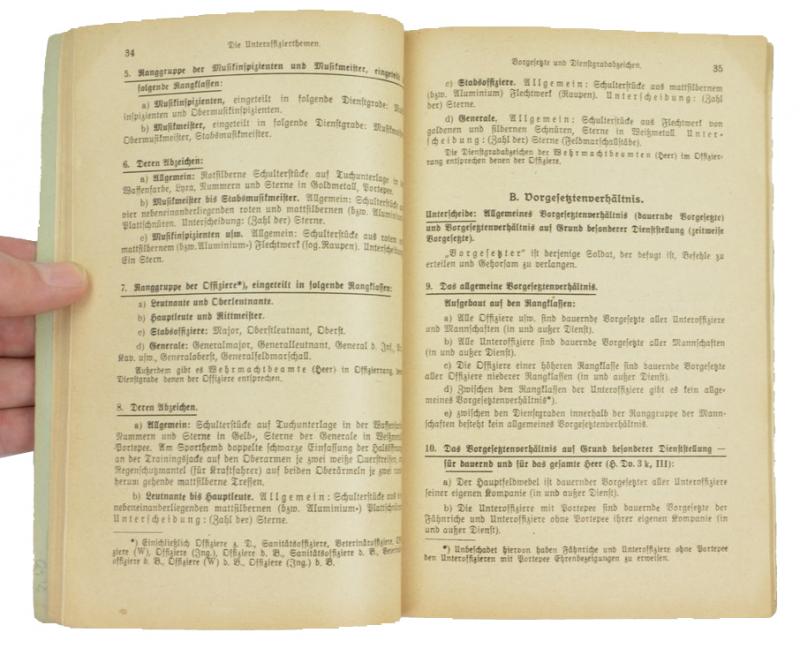 German WH Handbook Reibert 'Unteroffizierthemen'