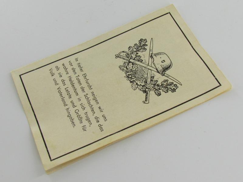 Death Notice Wehrmacht Panzer Soldier