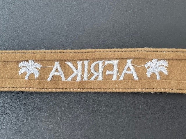 GERMAN WWII AFRIKA CUFF TITLE, SUPERB EXAMPLE MINT.