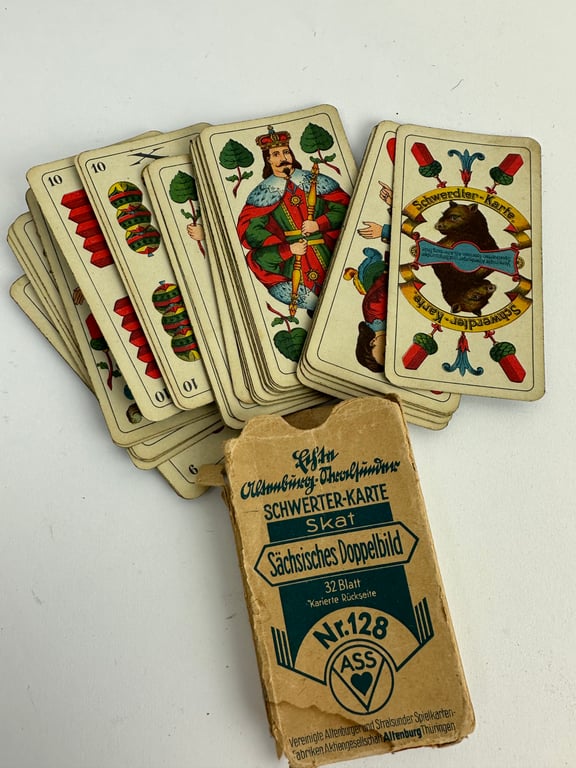 100"Sächsisches Doppelbild" Spielkarten WW2