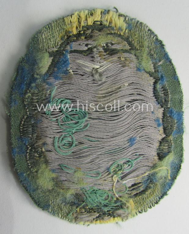 'Variant'- (ie. first-) pattern, WH (Heeres) 'Gebirgsjäger'- (ie. mountain-troopers-) related arm-badge being a desirable example as was executed in the 'BeVo'-weave pattern on a field-grey-coloured background