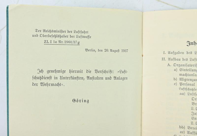 German Luftschutzdienst Booklet 1937