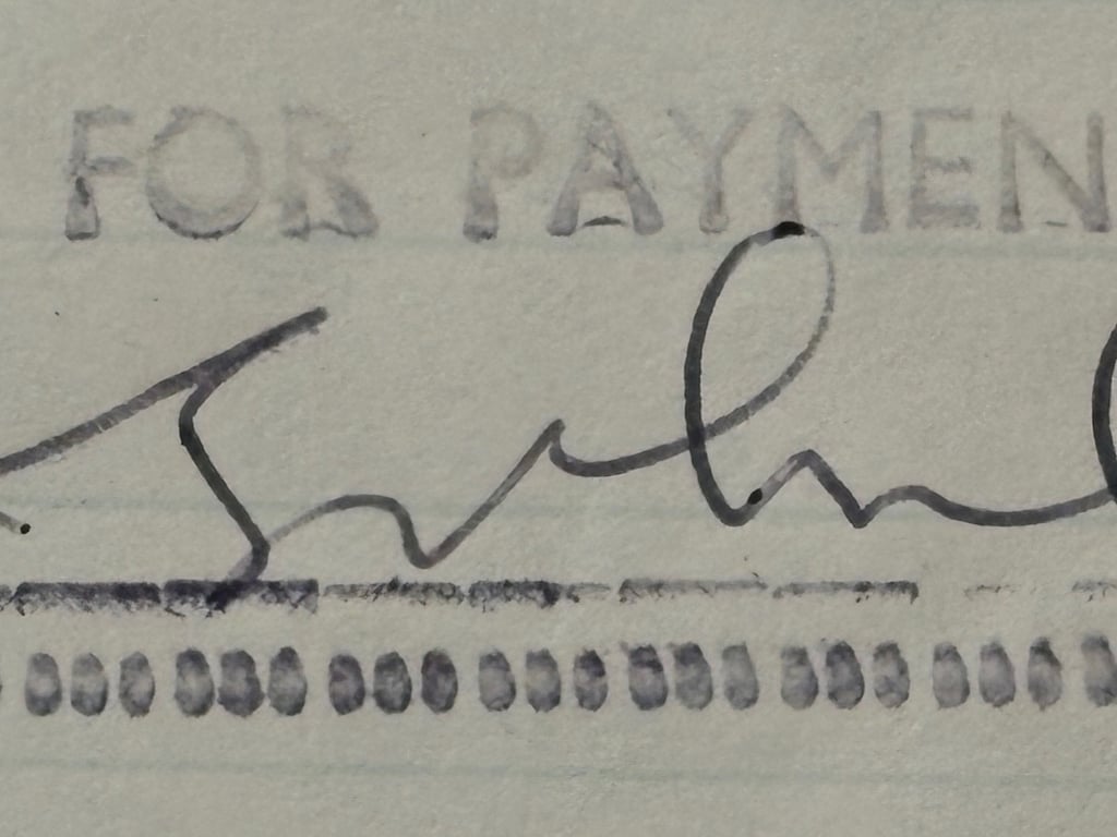VERY RARE JOHN LENNON (BEATLES) HAND SIGNED RECEIPT DECEMBER 1st  1966. ADDITIONAL PHOTOS