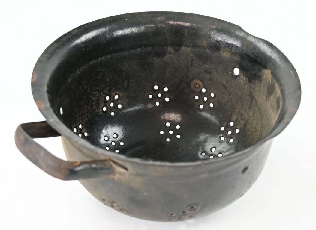 German Enamel Colander made of German M42 Helmet