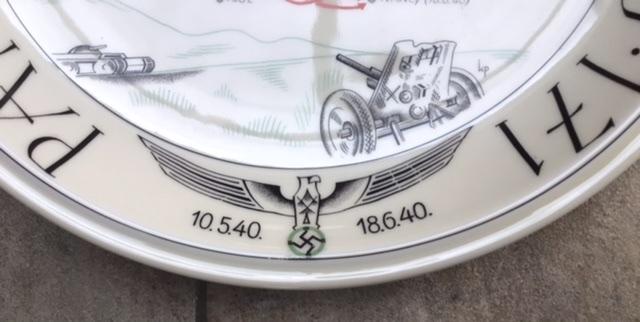 Colourful Commemorative Plate  for Panzerjager Abteilung 171 -  France Campaign  May- June 1940