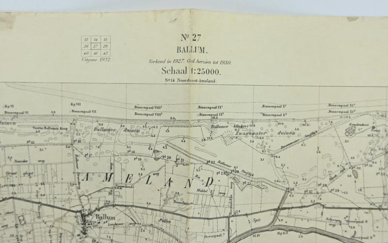 German Mapcard of 'Ballum' Holland
