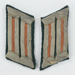German WH Panzer Officer Collar Tabs Set