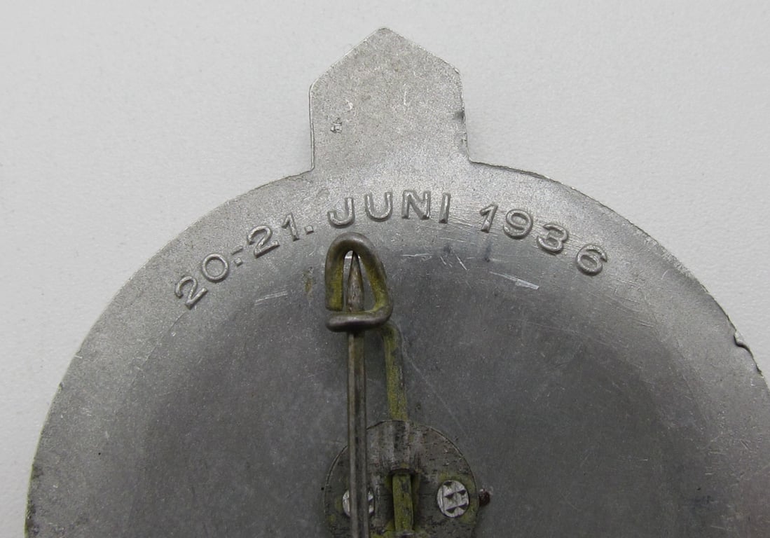 SA Day Aluminum Badge Gauappell 1936 Sachsen June 20 -21 1936