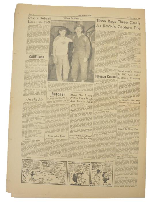 Canadian Maple Leaf Newspaper