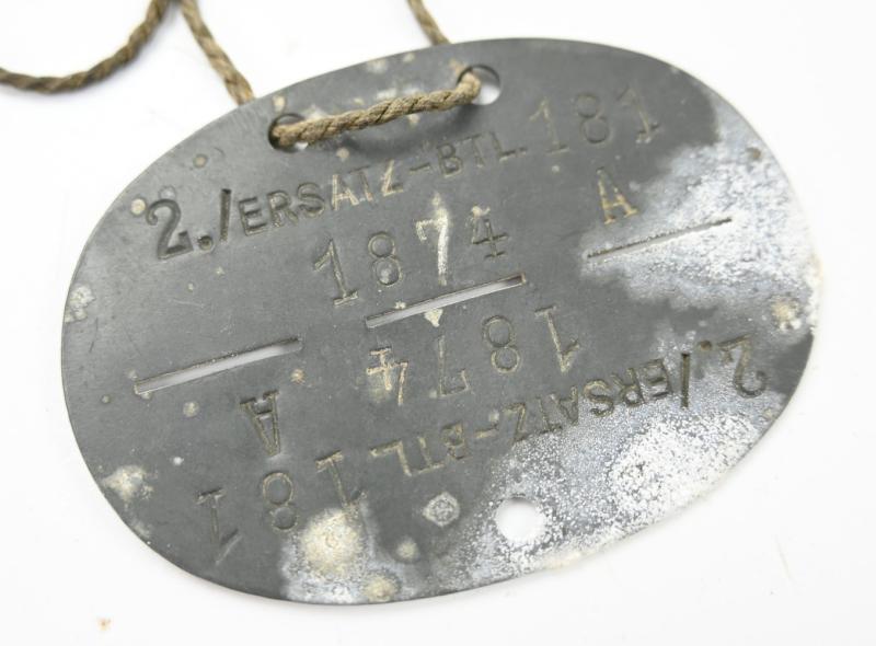 German WH Dog-Tag 'Ers. Btl. 181'