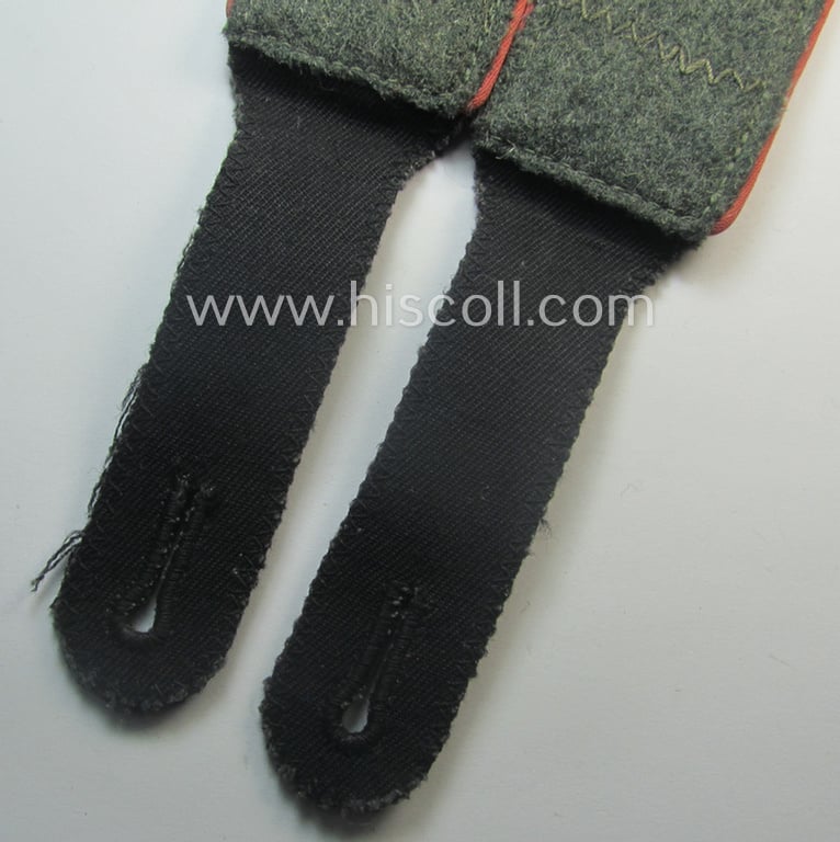 Superb - and fully matching! - pair of Waffen-SS (ie. 'SS-Panzer') EM-type shoulderstraps (as was amongst others used on the black-coloured 'wrap-around'-tunics) as was intended for usage by a: 'Soldat der SS-Panzer-Trpn.'