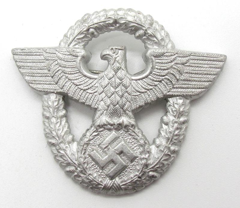 Polizei eagle cap badge in aluminum by JFS