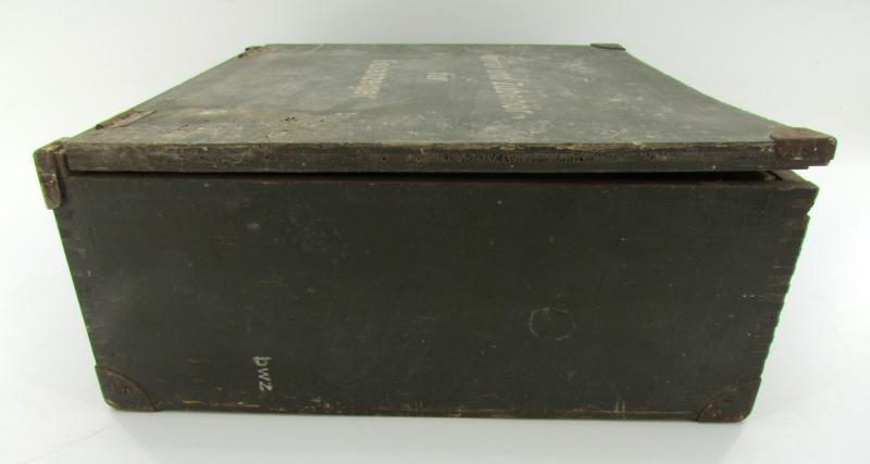 Transport Box Wehrmacht "Stock and Accessories for Gas Indicators"