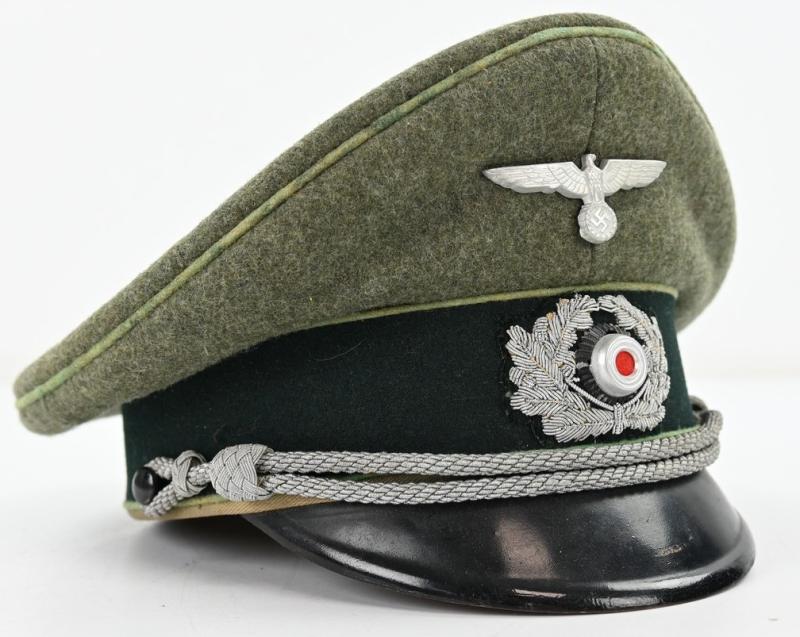 German WH Officer Visor Cap 'Panzergrenadier'