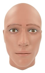 Painted Male Mannequin Head