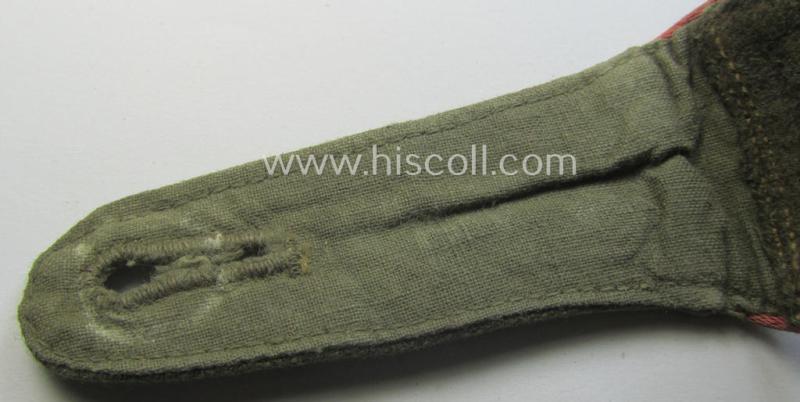 Single, WH (Heeres) 'tropical' NCO-type shoulderstrap: 'Oberfeldwebel der Panzer-Truppen'