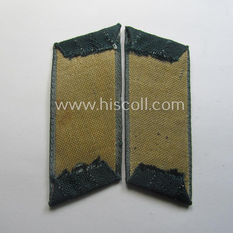 Unusually seen pair of WH (Heeres) 'BeVo'-woven, EM/NCO-type collar-tabs (or: 'Einheitskragenspiegel'): 'Infanterie-Trpn.'
