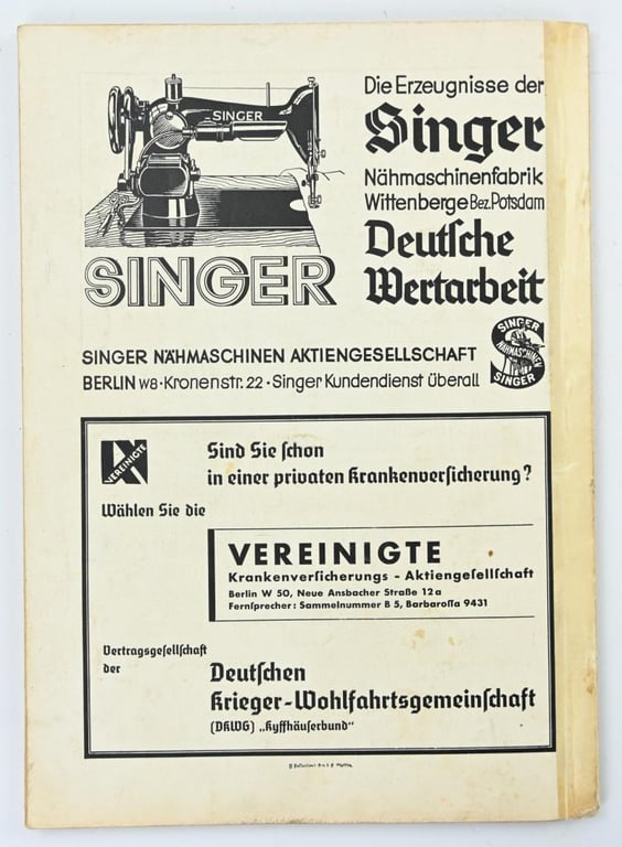 German Kyffhauserbund Kalender 1937