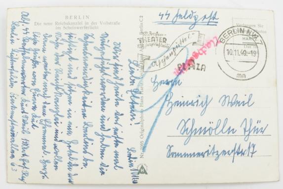 Waffen-SS Postcard Reichskanzlei